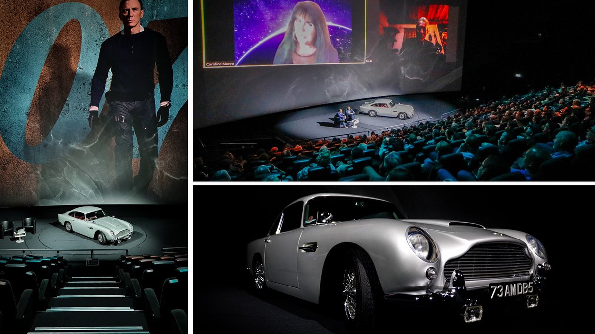 Getrige Filmtheater #Premiere von "James Bond - No Time To Die" mit Live-Talkrunde und spannenden Annekdoten von Locationscout Leonhard Gmür und Schauspielern Caroline Munro und Tom So. Der Aston Martin DB5 durfte dabei natürlich nicht fehlen. So geht Kino! 🎥