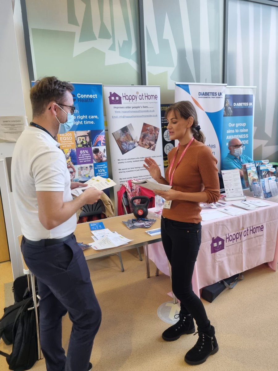 nicklivadas's tweet photo. To celebrate #OlderPeoplesDay physios Josh &amp; Ryan chatted with the public about healthy ageing &amp; how they can self refer to our @Connect_Health_ South Tyneside MSK service. Thanks to @AgeConcernTS for the invite 👍@thecsp #PublicHealth #Prevention #PersonalisedCare https://t.co/QCzOPbTE6P