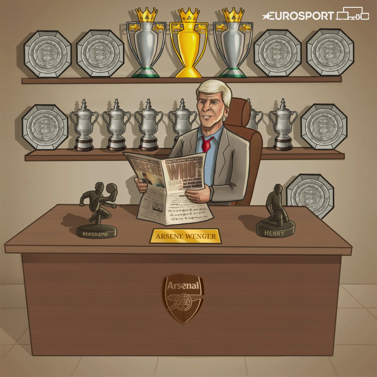 There's only 𝐎𝐍𝐄 Arsene Wenger 👑

#OTD in 1996: A certain 'unknown' Frenchman took charge of Arsenal... 🔴

(🎨 - <a href="/ZEZO_CARTOONS/">ZEZO CARTOONS</a>)