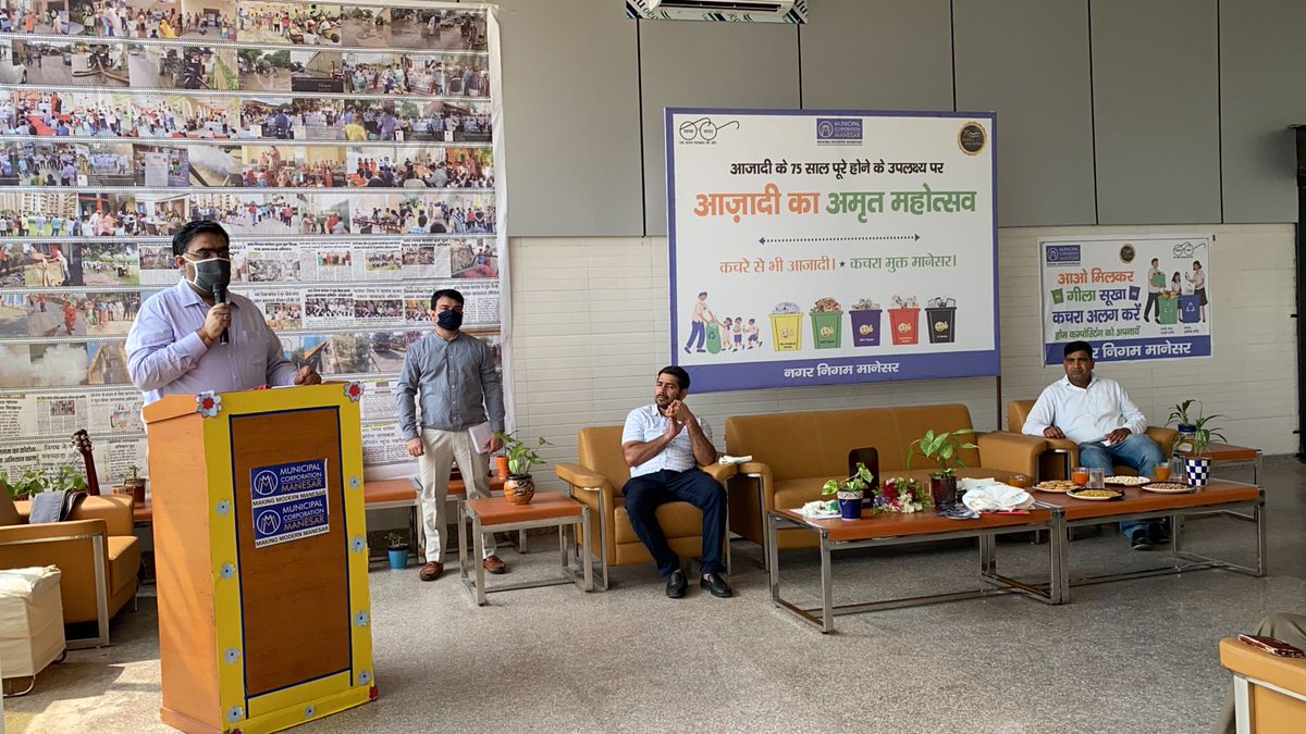 MCManesar's tweet photo. Thank you for your participation and making the day a great success. 

It was indeed a pleasure for us to meet and interact with all of you. 

The people of our city and MCM -- we are a team joined by purpose: for building a clean, green, and modern Manesar. #AzadiKaAmritMahotsav https://t.co/Ppa8YrJ73E