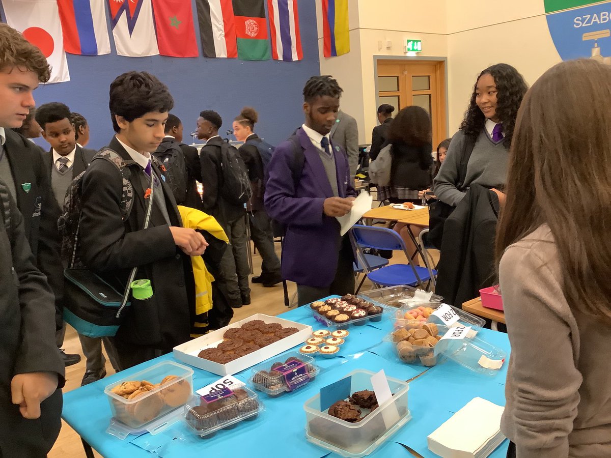 Fundraising for ⁦<a href="/macmillancancer/">Macmillan Cancer Support</a>⁩ by holding our own bake off today. We have some very talented bakers in school and reckon some of them might appear on <a href="/BritishBakeOff/">British Bake Off</a> in the future 🎂
#bakeoff #fundraising #housecompetition #educationwithcharacter