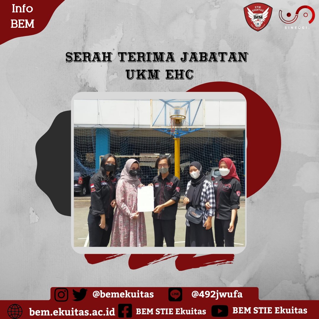 [Info UKM] 

Selengkapnya.
instagram.com/p/CUe627ClxKS/…

bem.ekuitas.ac.id
Instagram : <a href="/bemekuitas/">BEM EKUITAS</a>
Line@        : @hmh3093b
Twitter      : <a href="/bemekuitas/">BEM EKUITAS</a>
Facebook : BEM STIE Ekuitas
Youtube : BEM STIE Ekuitas