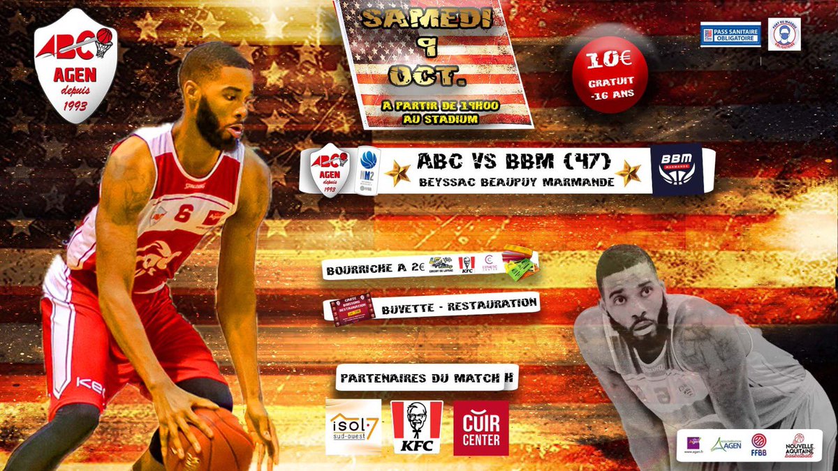 DiPapet's tweet photo. Amis agenais @ValeriePitous @AChaudruc @PierreDupont47 @JrmeLemoine6 @GBertrandias on se voit au #Stadium samedi ?! Agen-BBM 🇺🇸 « à la sauce américaine » #GoAbc https://t.co/lSaD50UrsM