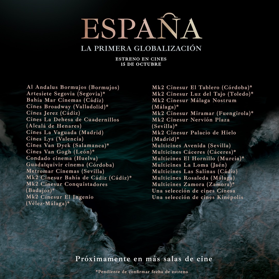 CanalHispanidad's tweet photo. «El Imperio español existió y cambió el mundo».

'ESPAÑA, la primera globalización', a partir del 15 de octubre en más de 30 cines de toda España.

Tráiler: https://t.co/GgmlruGw7S https://t.co/1wpxogEtTH