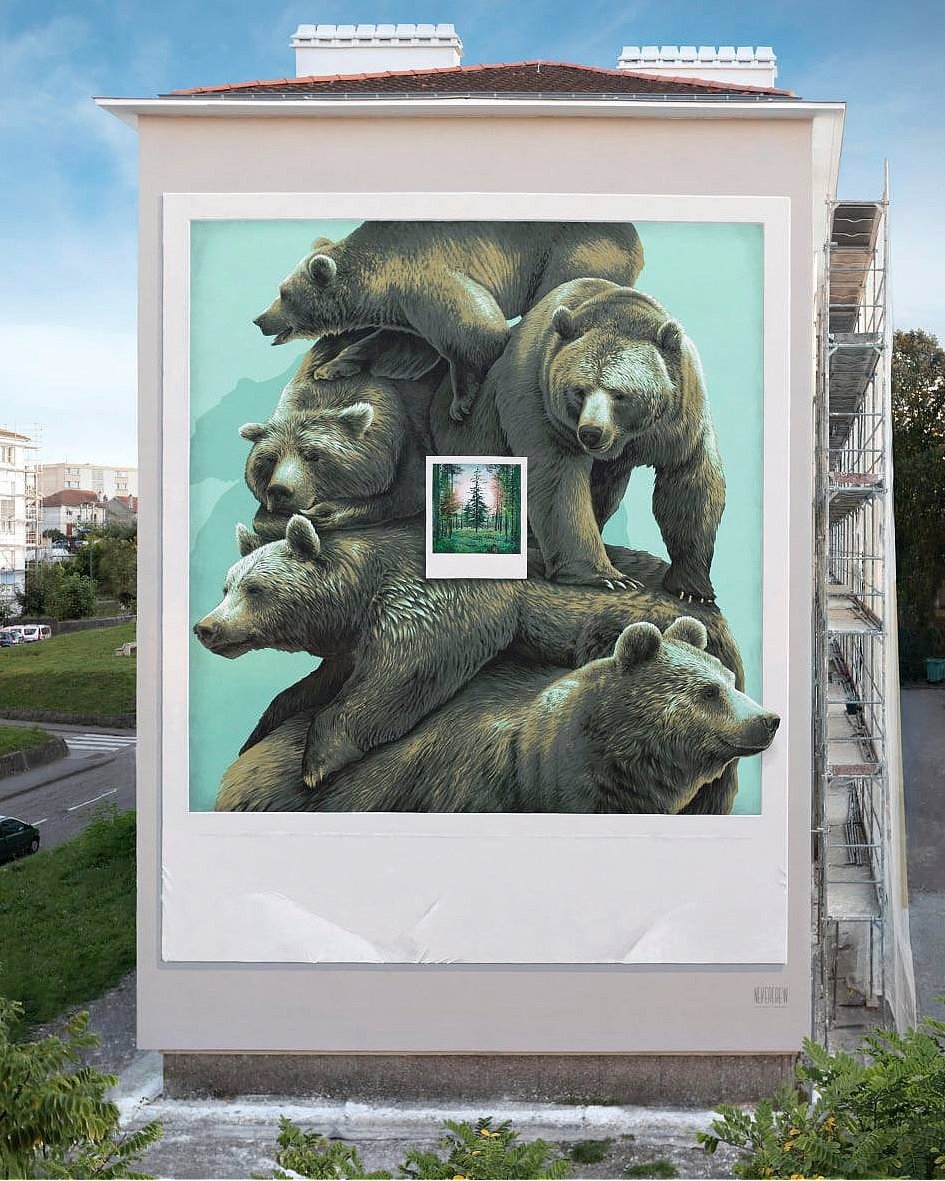 brababella's tweet photo. #Streetart by #NEVERCREW @ #JarvillelaMalgrange, France, with #LeMURNancy
https://t.co/kRgn0lRju6 #bears #orsi #ambiente #environment #disboscamento #arteurbana #urbanart #murals #muralism https://t.co/pGV3A2nvsd