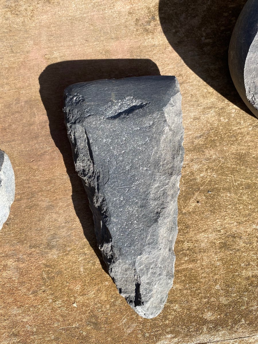 EArchaeol's tweet photo. Making stone axes! Our MSc in Experimental Archaeology &amp; Material Culture, MSc in Hunter-Gatherer Archaeology, MSc in Archaeology students, under Dr Brendan O’Neill’s expert guidance will be making, hafting, &amp; testing Mesolithic &amp; Neolithic stone axes at CEAMC this term. https://t.co/aAlXP3SU9I