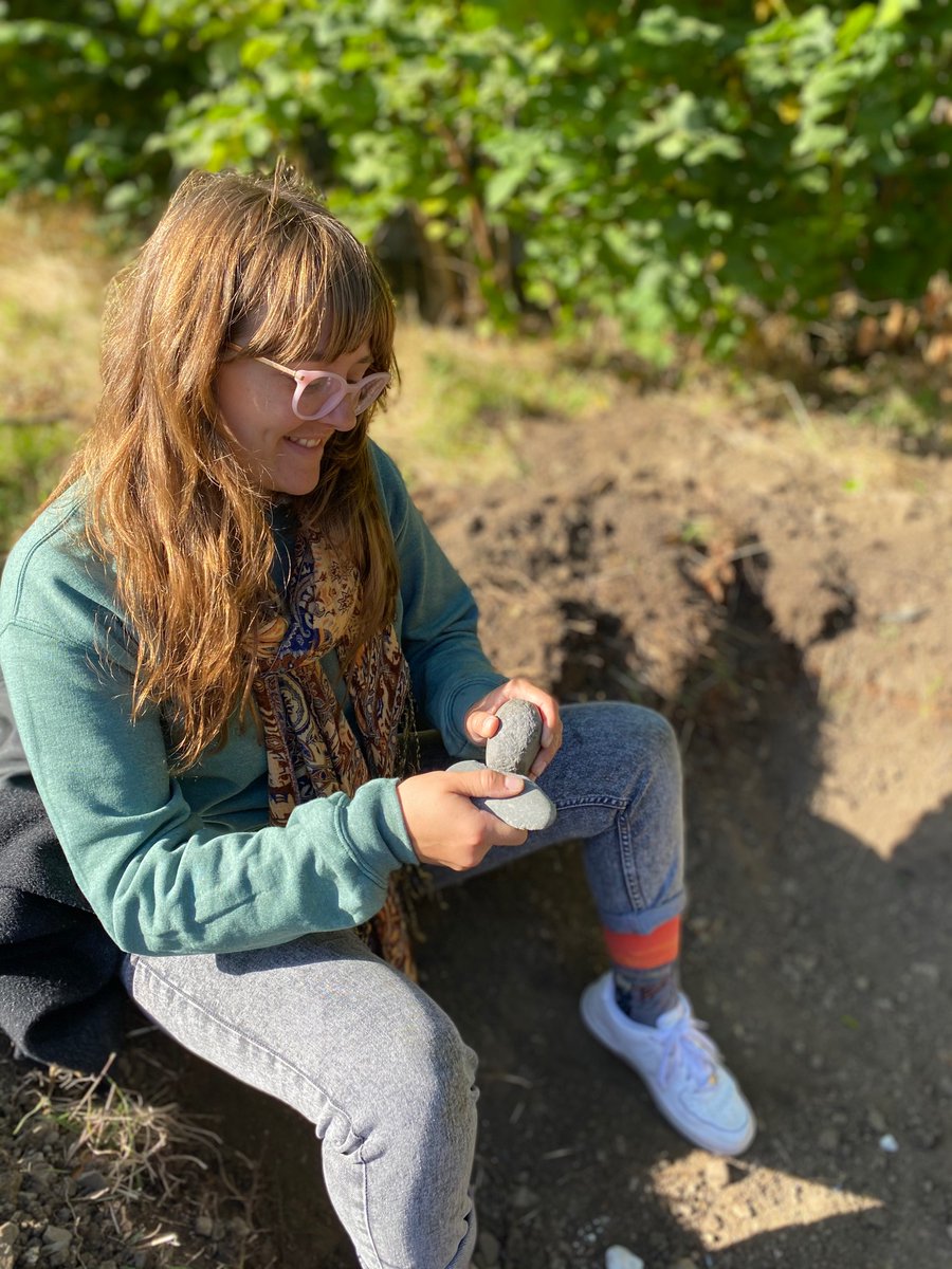 EArchaeol's tweet photo. Making stone axes! Our MSc in Experimental Archaeology &amp; Material Culture, MSc in Hunter-Gatherer Archaeology, MSc in Archaeology students, under Dr Brendan O’Neill’s expert guidance will be making, hafting, &amp; testing Mesolithic &amp; Neolithic stone axes at CEAMC this term. https://t.co/aAlXP3SU9I