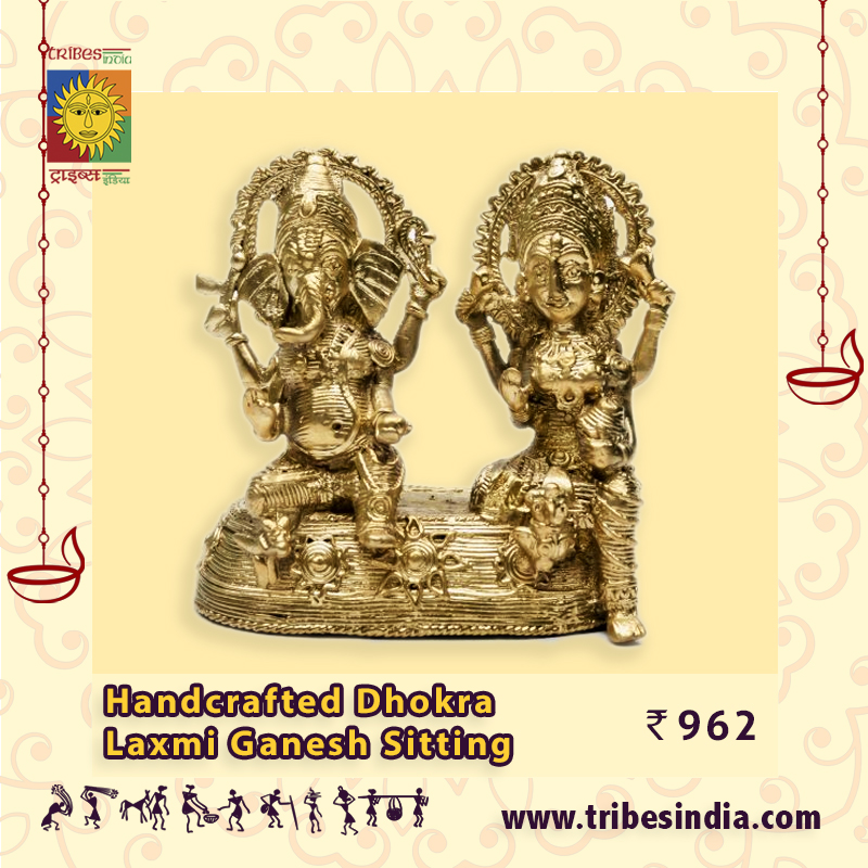 tribesindia's tweet photo. Bring home the auspicious Ganesh and Lakshmi idols this festive season from @tribesindia. 

Visit your nearest @tribesindia store or https://t.co/9LnJZT2iUt Get upto 40% off.

#Vocal4Local #BuyTribal