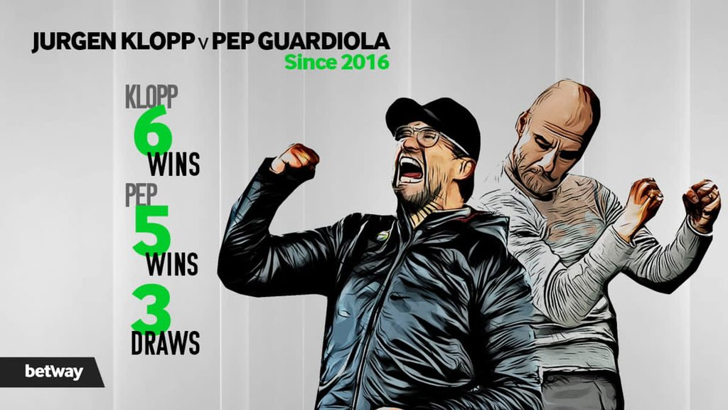 Betway_Nigeria's tweet photo. Liverpool 🆚 Man City 

Following their ruthless victory against Porto, Liverpool will be looking forward to carry their fine form against their formidable rival, Man City, who will be looking to bounce back from their defeat against PSG.

#BetwayGameOn https://t.co/KmyTqhzkhf
