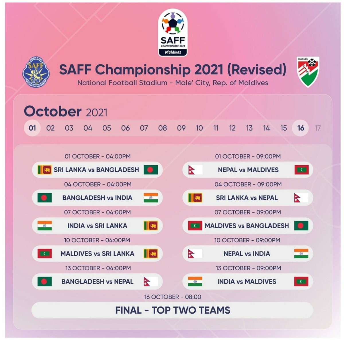 Goodluck Maldives
#SAFF2021