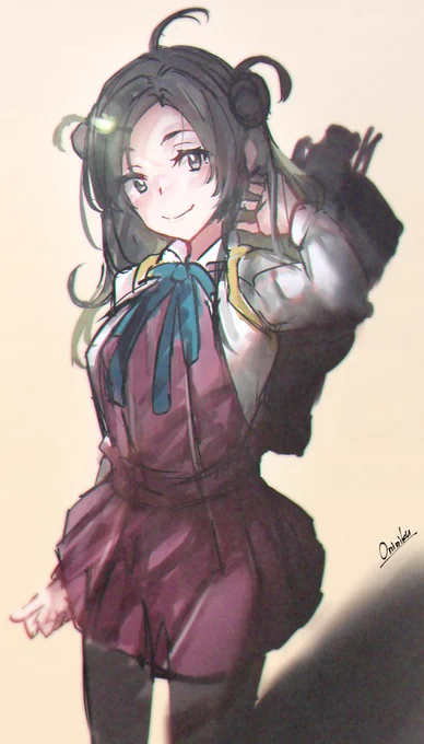 #艦これ 
巻波ちゃん落書き 