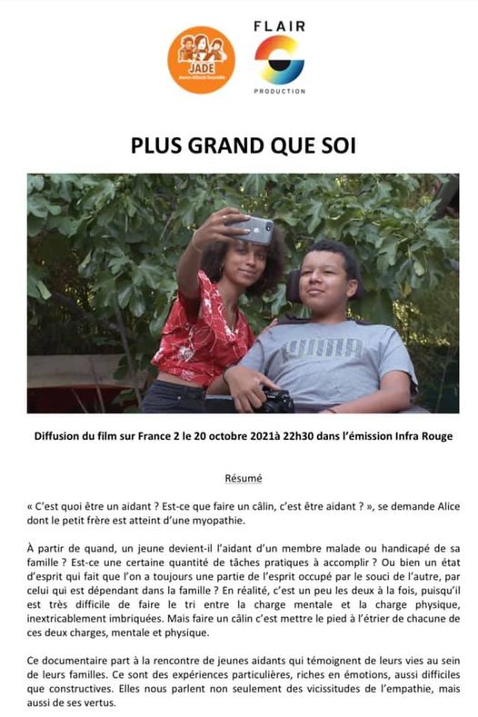 Association nationale Jeunes AiDants Ensemble (@jeunesaidants) on Twitter photo J-19 📺 #SaveTheDate sur <a href="/infrarougeF2/">Infrarouge</a> @France2tv
Plus grand que soi, un documentaire réalisé par <a href="/CHILOWICZF/">CHILOWICZ FRANÇOIS</a> autour de 4 #jeunesaidants qui témoignent de leurs vies au sein de leurs familles. Des expériences particulières riches en émotions aussi difficiles que constructives. J-19 📺 #SaveTheDate sur <a href="/infrarougeF2/">Infrarouge</a> @France2tv
Plus grand que soi, un documentaire réalisé par <a href="/CHILOWICZF/">CHILOWICZ FRANÇOIS</a> autour de 4 #jeunesaidants qui témoignent de leurs vies au sein de leurs familles. Des expériences particulières riches en émotions aussi difficiles que constructives.