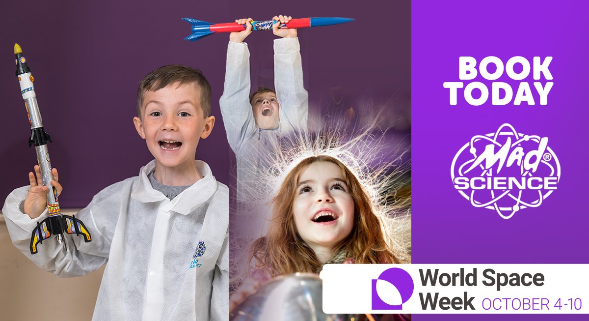 MadScienceWales's tweet photo. @WSW_UK is next week! We've still got a few final spaces remaining for Space themed workshops that are totally out of this world! Book today - email info@madsciencesouthwales.co.uk or DM for dates 
@esascience @esa #STEM #workshops #workinginSPACE #ROCKETS #wowMoments #MADSCIENCE https://t.co/iMyONOZAFx