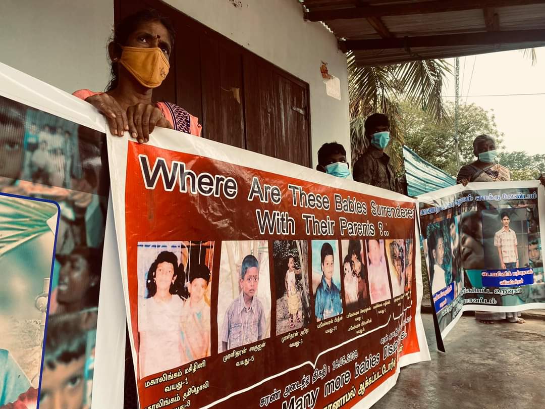 IDCTE_org's tweet photo. While Srilanka celebrates children's day, Tamils in Mullaitivu held a protest demanding justice for the Tamil children that were killed and forcibly disappeared by the SL army in may 2009 who have not returned since.
#ChildrensDay #DisappearedPersons  #Warcrimes #genocide https://t.co/79qDaCxzvf