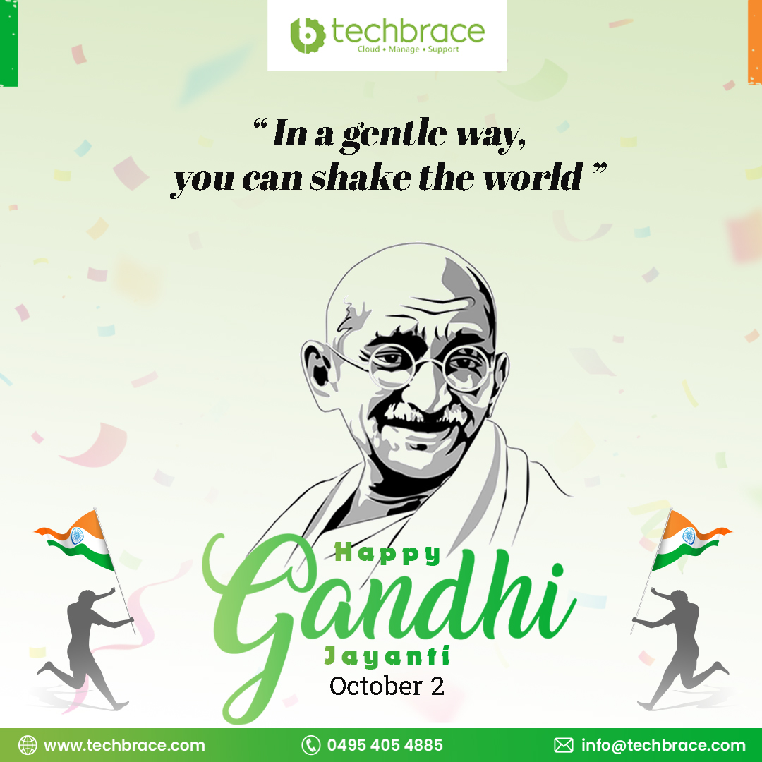 Tech_Brace's tweet photo. On the birth anniversary of the father of our nation, let us remind ourselves that even the smallest acts of kindness can help make someone's day.
#GandhiJayanti #HappyGandhiJayanti #ServerMonitoring #servermanagement #cloudmanagement #serversecurity #techbrace #calicut #kerala https://t.co/VSeCLyA2LU