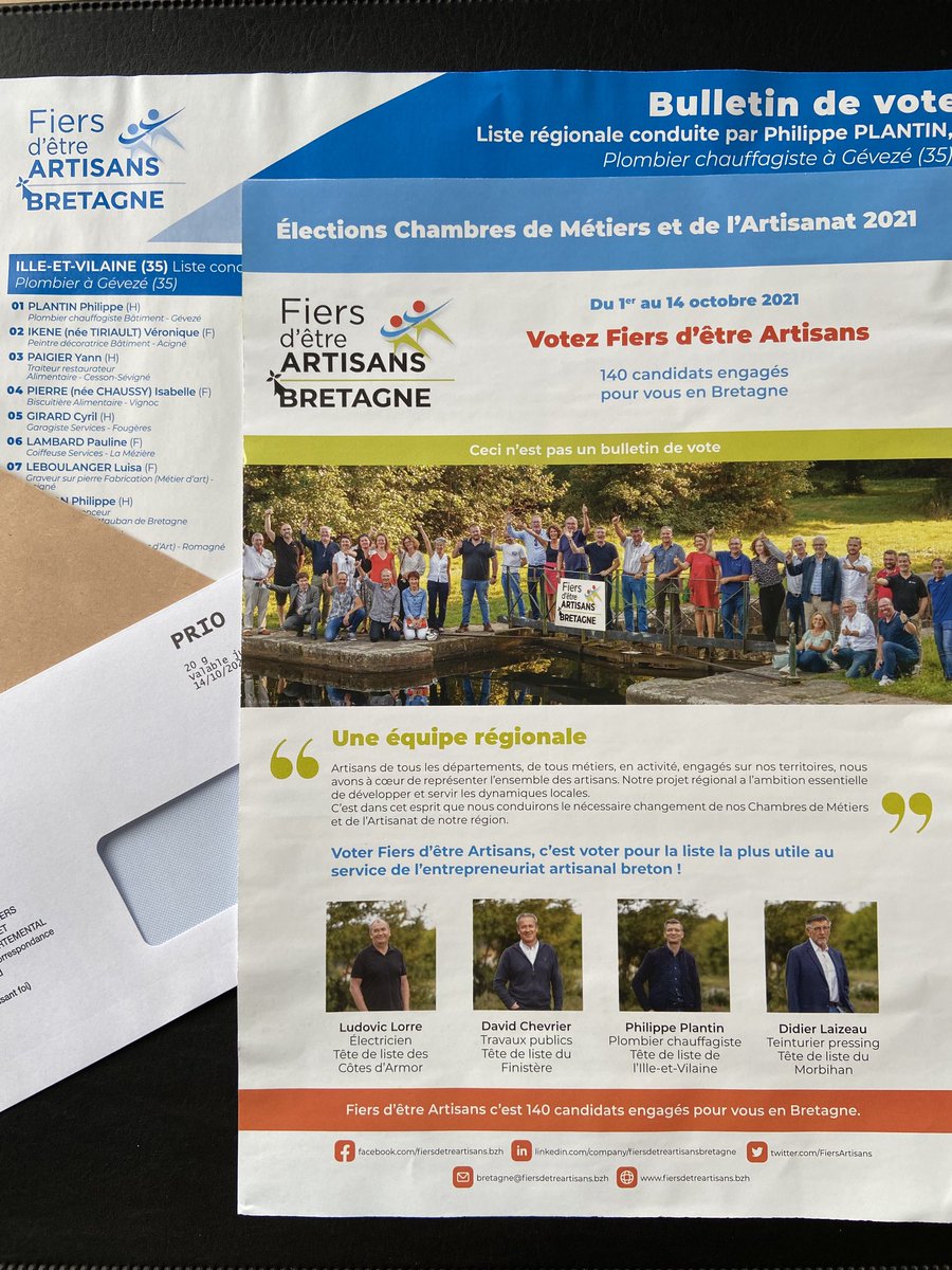 LepriolML's tweet photo. Parce que je suis FIERS D’ÊTRE ARTISANS, du 1er au 14 octobre je vote aux Élections des CMA ⁦@FiersArtisans⁩ https://t.co/TkvJUclhLU