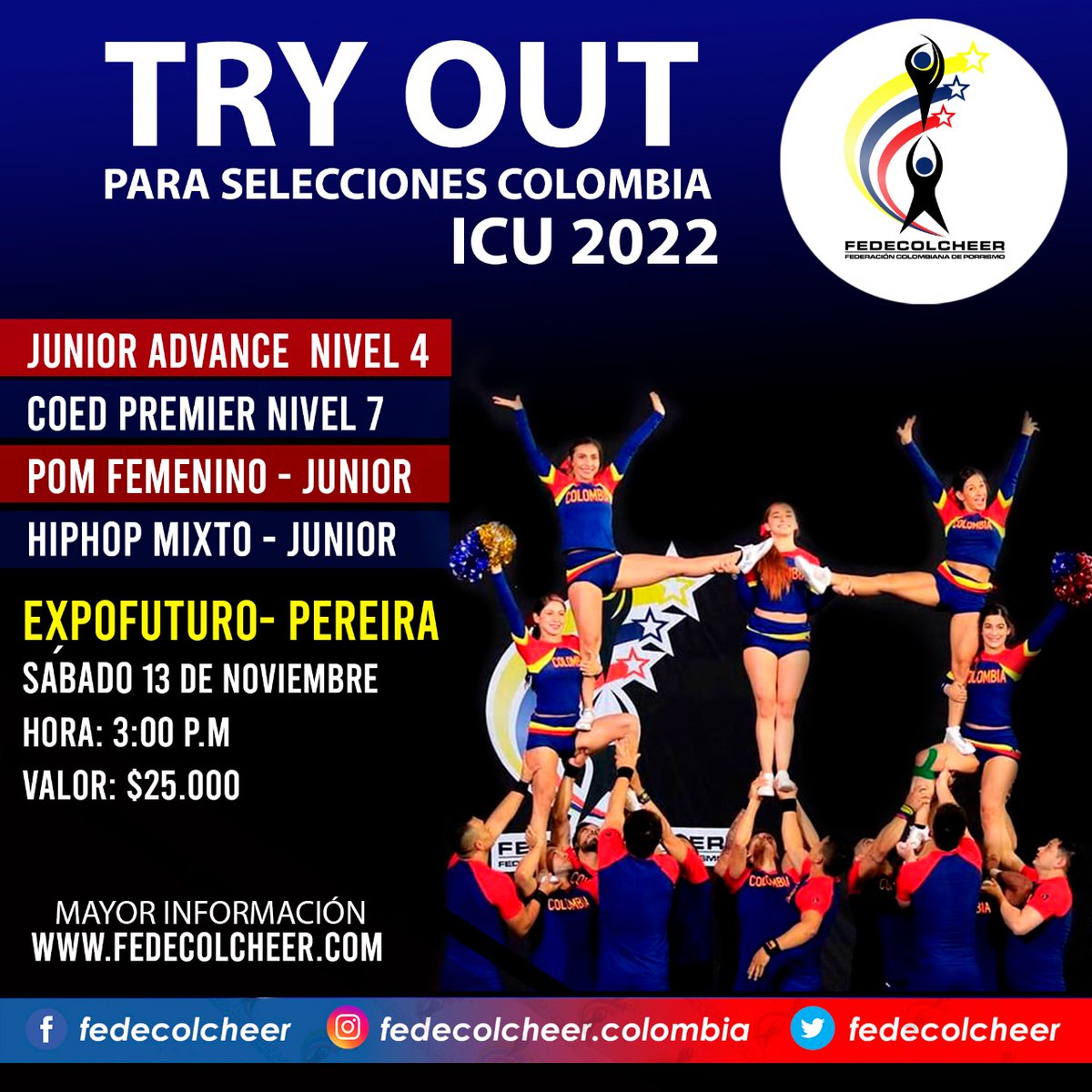 Federación Colombiana de Porrismo - FEDECOLCHEER tweet media