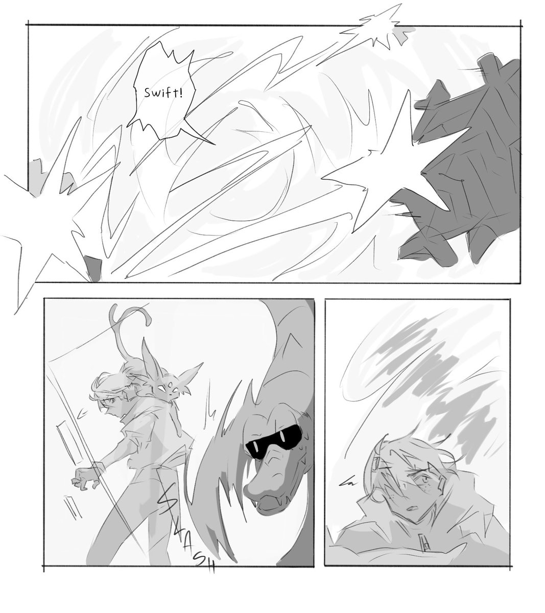 (1/2) Friendly Encounter [Pokemon AU]

I've always wanted to draw a Pokémon battle ever since I read the manga, idk how I did but it was fun. 

Maybe I'll draw Niki, Wilbur or another cc in a contest since I loved how they worked in the anime, maybe 

#RIVALSTWT #mcytfanart 