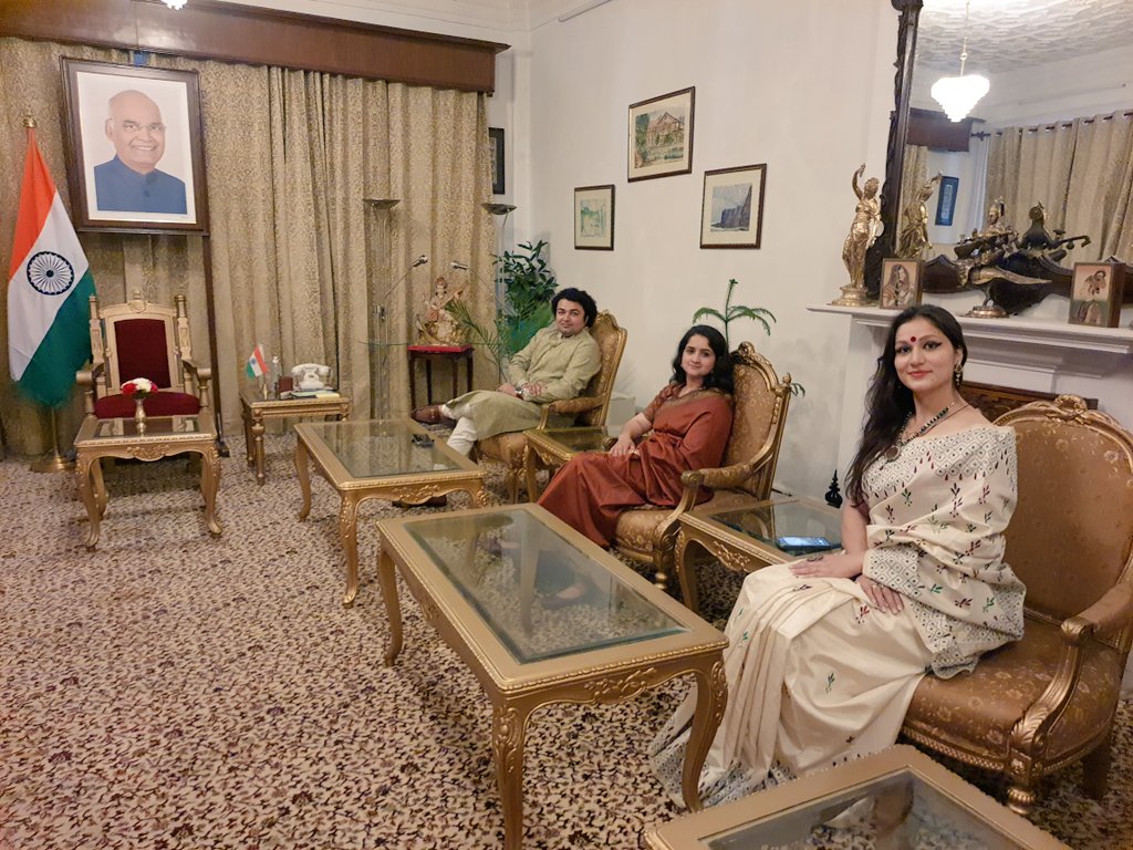 Launched Cover Page of #Brahmabodhi_Magazine_2022 for Conscious Living officially launched by Hon'ble Governor of Himachal  Pradesh Shri Rajendra Arlekar  ji with our dear Prajwal Busta Brahmnaad by Rupak Mehta <a href="/RajBhavanHP/">Lok Bhavan, Himachal Pradesh</a>
brahmnaad.in 
#rupakmehtaofficial #brahmnaad