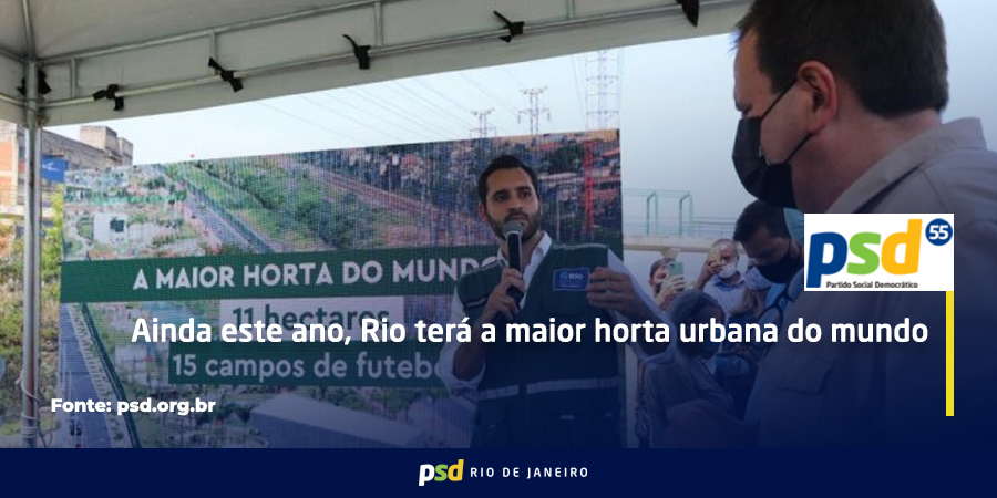psd55_rj's tweet photo. DEU NA MÍDIA! Via @PSD_55 Ainda em 2022, terrenos que pertencem à @Prefeitura_Rio, às margens do Parque Madureira, vão se transformar naquela que será a maior horta urbana do mundo, com 110 mil metros quadrados. A informação é do prefeito @EduardoPaes do @PSD_55 https://t.co/nz5xclIL3a
