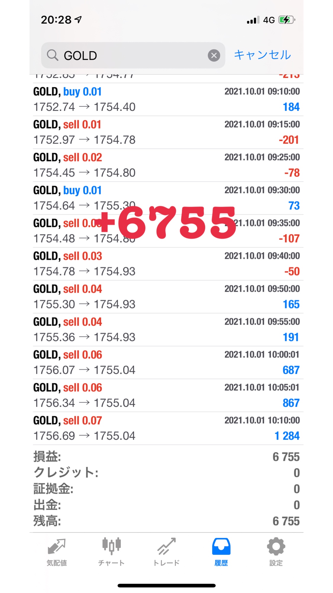 あくおす 最新無料eaを限定配布中 Gold専用eaの運用結果 10 1の結果 10万円スタート運用 6755円 利用中のeaはlineグループから無料ダウンロード出来ます オープンチャット Fxゴールドeaでボロ儲け T Co Y6xbjujwed ゴールド Fx Ea