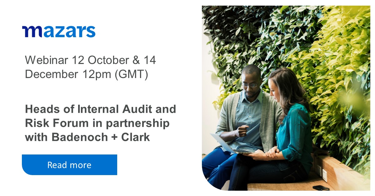 Why is ESG a strategic risk to the board and what are the key ESG drivers for organisations? Join our next Heads of #internalaudit and #Risk #webinar series starting Tues 12 Oct at 12pm to find out more. Register here: okt.to/tpFfUE 

#sustainability #ESG #netzero