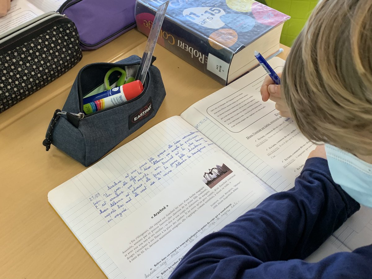 HuartJean's tweet photo. Remarquable cours de la Nelle option Français et Culture antique en 6e au collège Vautrin Lud de Saint-Dié-des-Vosges ! 
La culture antique au profit des apprentissages lexicaux, grammaticaux et culturels du français ! 
@jmblanquer #Fondamentaux https://t.co/XJ3yUvNwbt