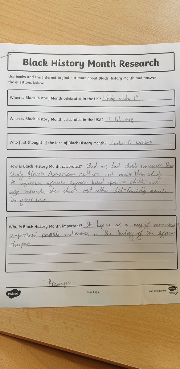 Today we explored 'Black History Month' and why it is celebrated. We researched Black historical figures and their impact around the world. #BlackHistoryMonth2021 #BlackHistoryMonthUK #History #dispays #Inspire <a href="/WoodhillSch/">Woodhill Primary School</a> <a href="/WHDiversity/">Woodhilldiversity</a> @HistoryWoodhill <a href="/InspireSELondon/">not in use</a>