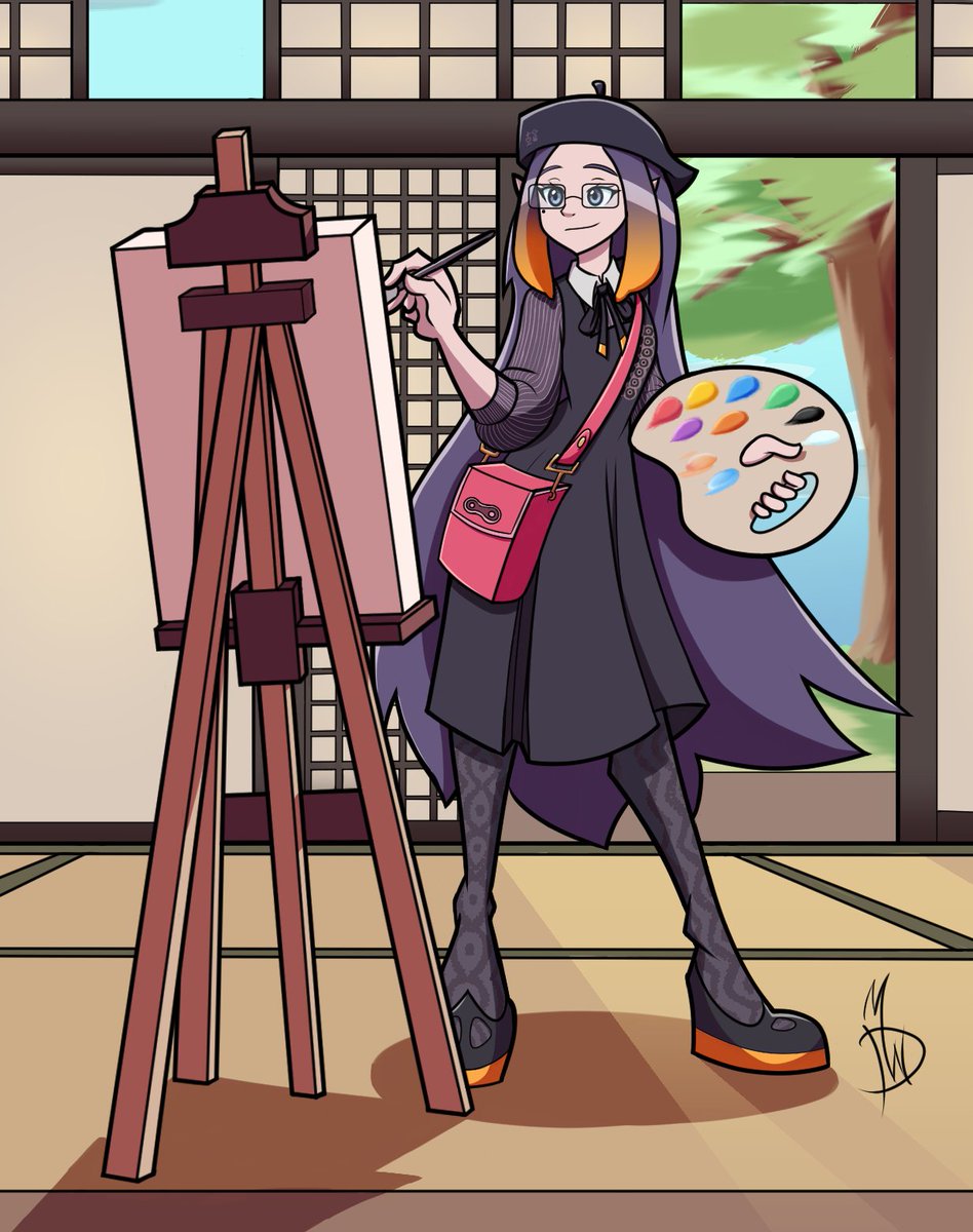 HeyitzMick's tweet photo. Fan Art Fridays again, and since it's October, I decided to draw one of my favorite eldritch beings... Ninomae Ina'is! #inART https://t.co/yXijEVRFDa