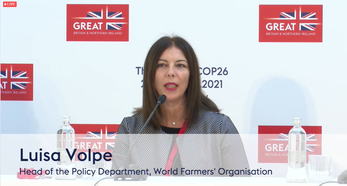 "Farmers for centuries have been adapting &amp; building resilience. They have a lot to say &amp; solutions to propose to governments. That's why WFO launched @TheClimakers, a #Farmers Driven #ClimateChange Agenda based on their experience in the field."
<a href="/VolpeLu/">Luisa Volpe</a> at <a href="/UKinItaly/">UK in Italy 🇬🇧🇮🇹</a> event