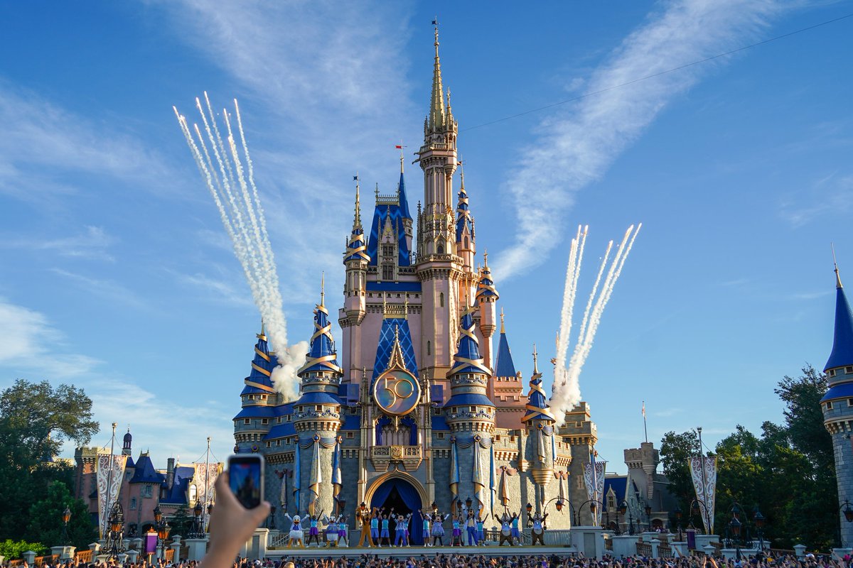 WDWNT's tweet image. We just got to see the first Magic Kingdom welcome show in over 18 months, and the park is now officially open!