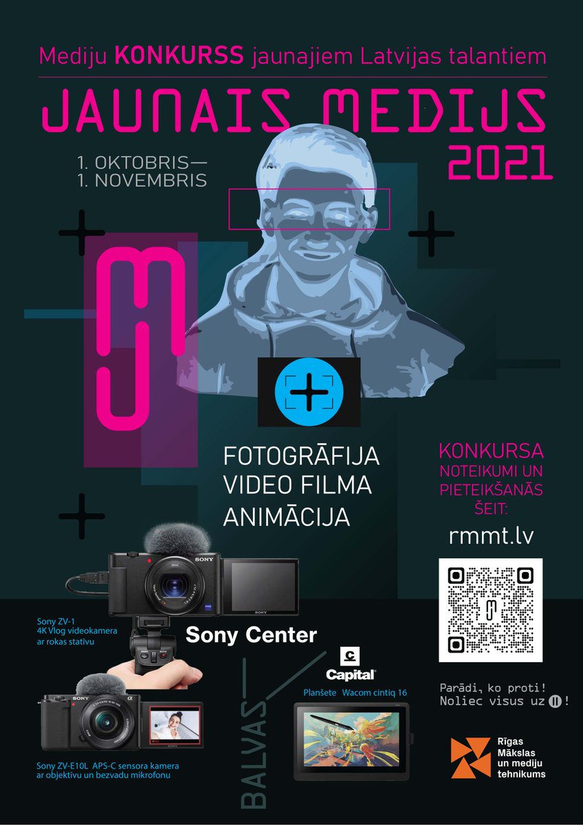 RMMT aicina Tevi piedalīties radošā un aizraujošā mediju konkursā “Jaunais Medijs 2021”. rmmt.lv 
Noliec visus uz ⏸ pauzes!
<a href="/SonyCenterID/">Sony Center</a> 
<a href="/CapitalLV/">Capital.lv</a> .lv