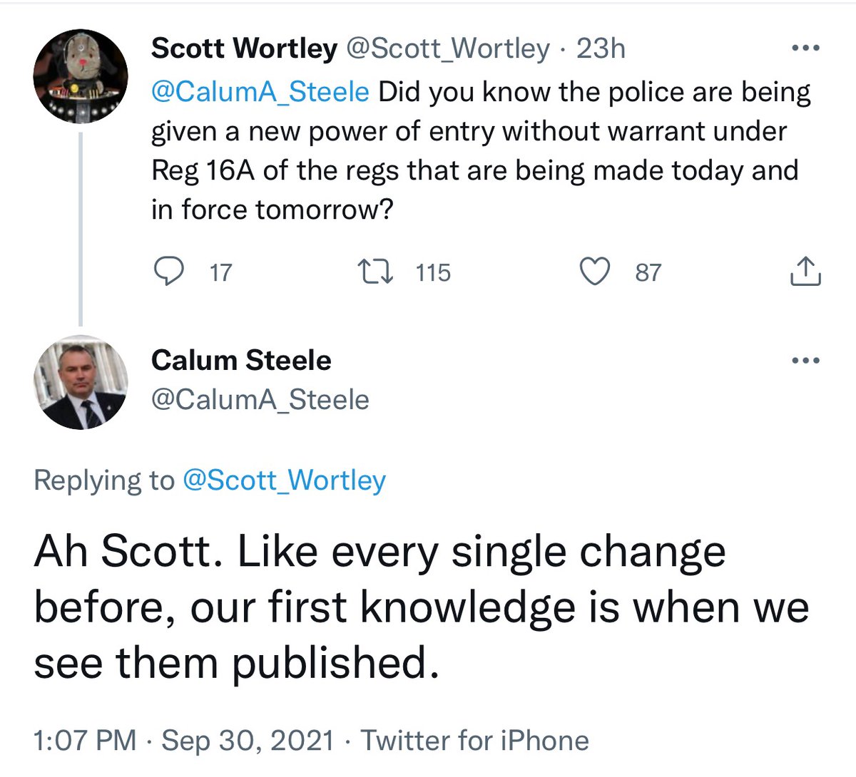 Notinmy45877876's tweet photo. Seems even the police don’t know the extent of @theSNP agenda. Welcome to gulag Alba. A nation like no other except maybe North Korea! Where your rights don’t matter. Where women’s views are not relevant. Where you need your papers to get into certain events. #SNPcontrol https://t.co/2gosJviqOy