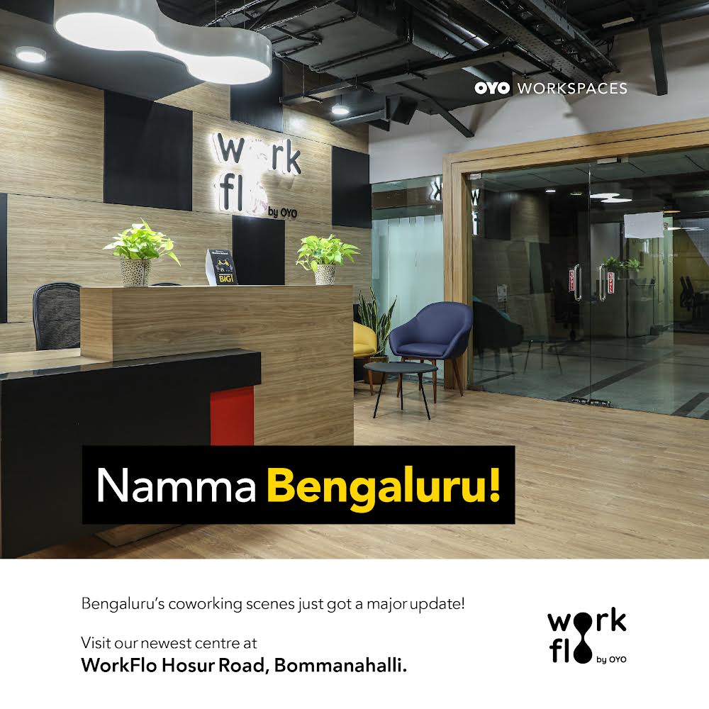 oyoworkflo's tweet photo. Co-working will never be the same in Bengaluru. Upgrade your office experience with our newest Co-working Centre in Hosur city, Electronic City, Koramangala. 

Schedule a visit Today and call us on +91 9999466688. https://t.co/TSeh2Yf6L3