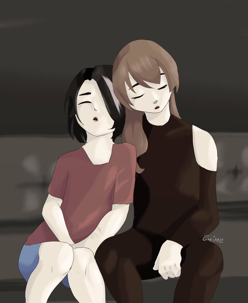 EmimeCommission's tweet photo. My bee and I. Please just buy my art, heckie https://t.co/nAWt7fD0VB