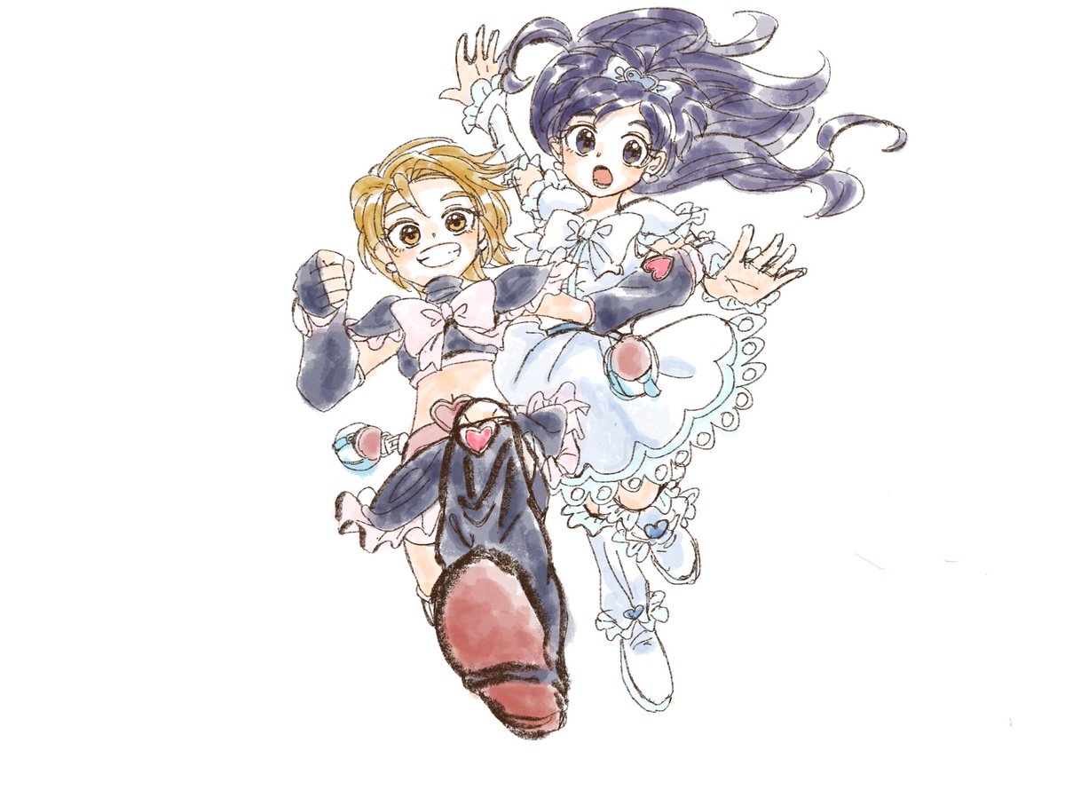 2an_2an_first's tweet photo. リハビリに！構図トレスさせていただきました！色々雑！
ぷいきゅあがんばえ〜だいすき〜 https://t.co/iMP4BO0iuV