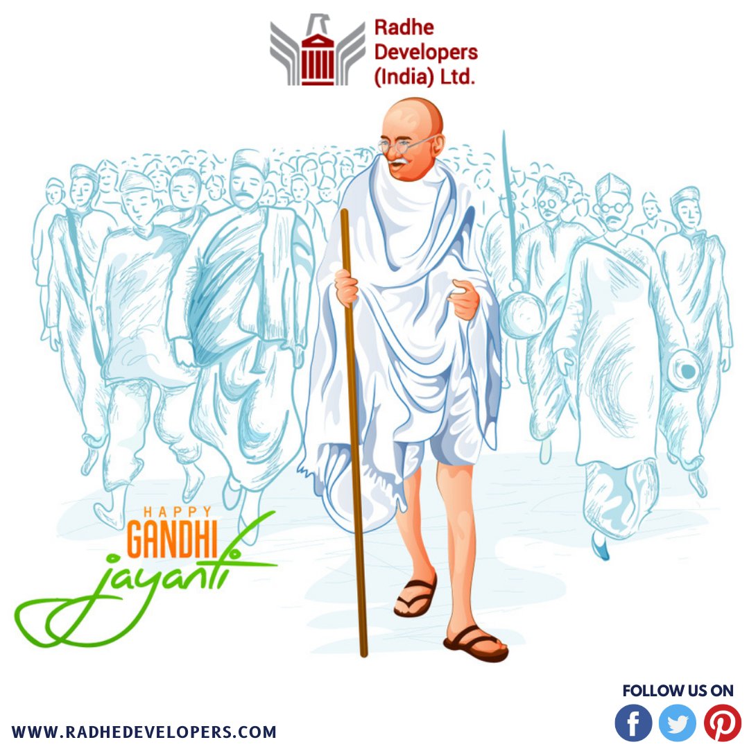RadheDevelopers's tweet photo. Your words become your actions - Mahatma Gandhi
Happy Gandhi Jayanti 👨🏽🦲
#RadheDevelopers #realestate #property #investment #properties #homes #mahatmagandhiji #gandhiji #freedom #gandhiquotes #secondoctober #october #GandhiJayanti #GandhiJayanti2021 #HappyGandhiJayanti #Baapu https://t.co/YNg48YsDBi