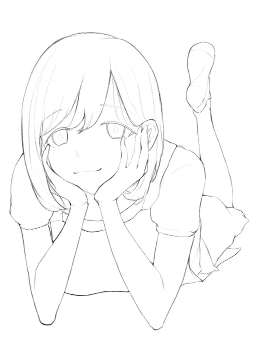 線画も載せときます 