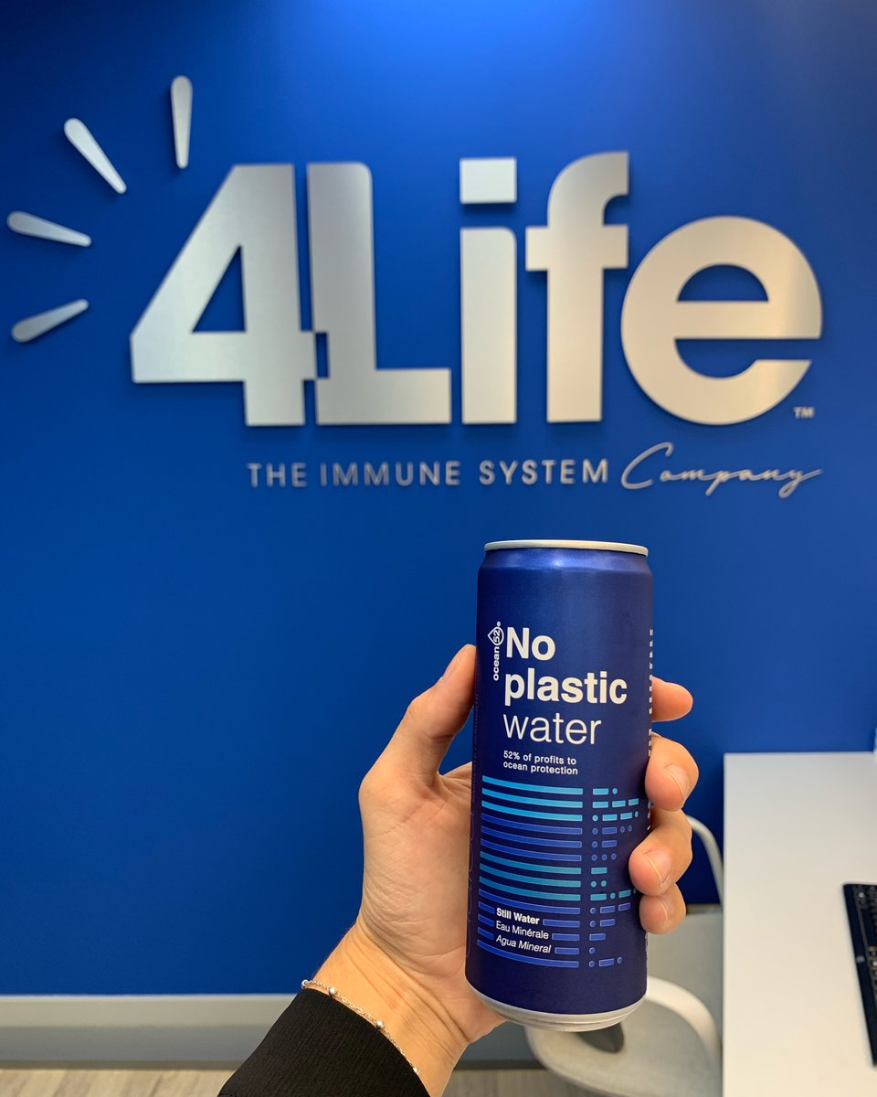 4Life_EU's tweet photo. In the 4Life Barcelona office, our employees have at disposal OCEAN 52 beverages: 100% natural sparkling and still mineral water in a ocean-friendly packaging. The aluminium cans are 100% recyclable and can be infinitely recycled without losing quality. https://t.co/Fzf2RluxGq