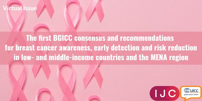 It's #BreastCancerAwarenessMonth 

In this special report, <a href="/HeshamElghazaly/">Hesham El-ghazaly</a> , <a href="/dradelaref1/">Adel Aref</a> , et al.  discuss the new #BGICC consensus &amp; recommendations for #breastcancer in #LMICs &amp; the #MENA region
doi.org/10.1002/ijc.33…
<a href="/myBGICC/">BGICC</a>