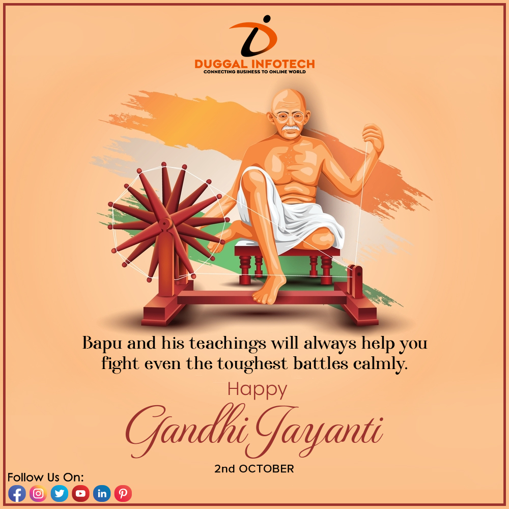 DuggalInfotech's tweet photo. Be the change that you want to see in the world.

Happy Gandhi Jayanti

Call: +91-9814052984

Website: https://t.co/KInO6lcWRk

#india #gandhi #love #indian #jayanti #mahatmagandhi #gandhijayanti #mahatmagandhijayanti #happygandhijayanti #gandhiquotes #quotes #peace #gandhiji https://t.co/VawAEf2NYE