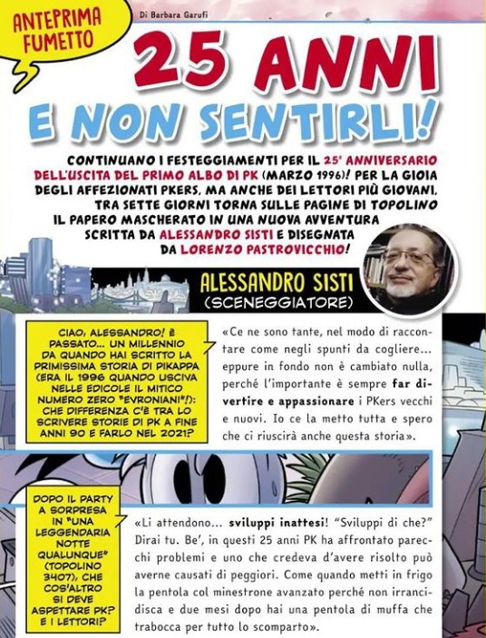 ArzzielMarcena's tweet photo. Here's the interview of Alessandro Sisti and Lorenzo Pastrovicchio as part of @PIKAPPAOfficial's 25th anniversary.
#pikappa #paperinik @TopolinoIT
@PaniniComicsIT https://t.co/DYd85KhsdZ