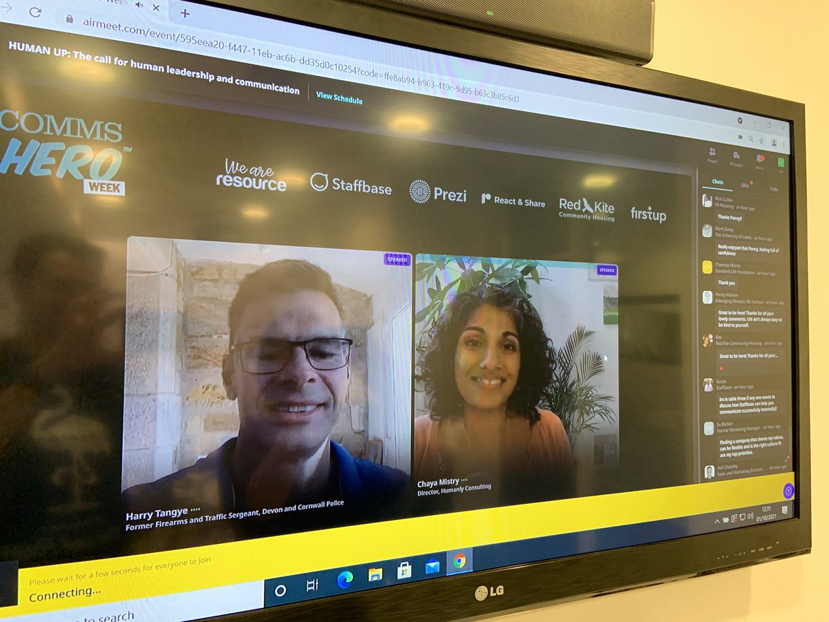 What a great session from <a href="/ChayaMistry/">Chaya Mistry</a> hosted my <a href="/Ex_arv_sgt/">Harry Tangye</a> #CommsHero