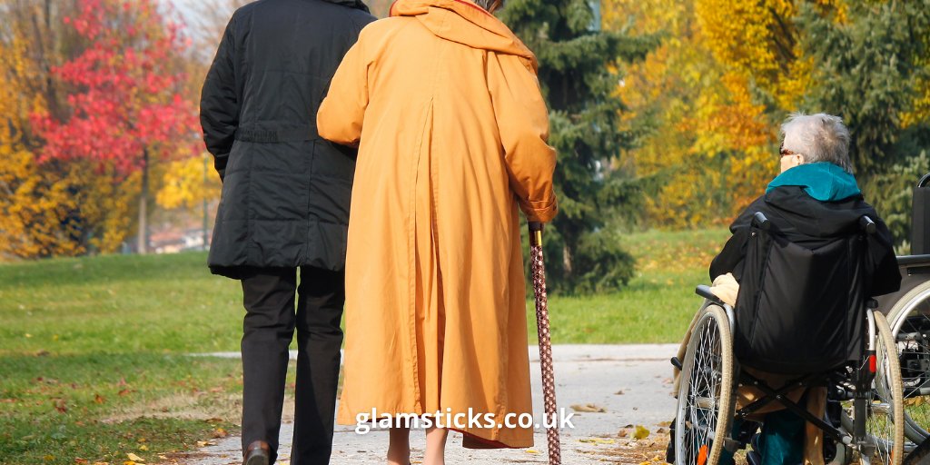 Glamsticks's tweet photo. International #DayofOlderPersons #UNDOP We celebrate all ages and abilities, but do not see why #mobilityAids should be drab or boring!  Add colour and style with #Glamsticks for stunning, elegant and colourful #walkingJewellery #canes #crutches #walkingsticks #WheelChairCovers https://t.co/P4bedqs2JH