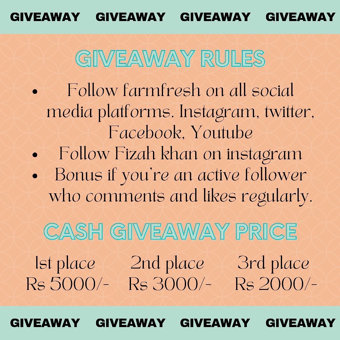 FARMFRESH123's tweet photo. Have you entered the giveaway yet??
Head over to our Instagram for more!! 

https://t.co/tnjr0ayzlF

#Giveaway #CashPrize #cashgiveaway #farmfresh #fizahkhan #25kfollowers #10kgiftprize #gifts #festiveseason https://t.co/88ecAAp3Hn