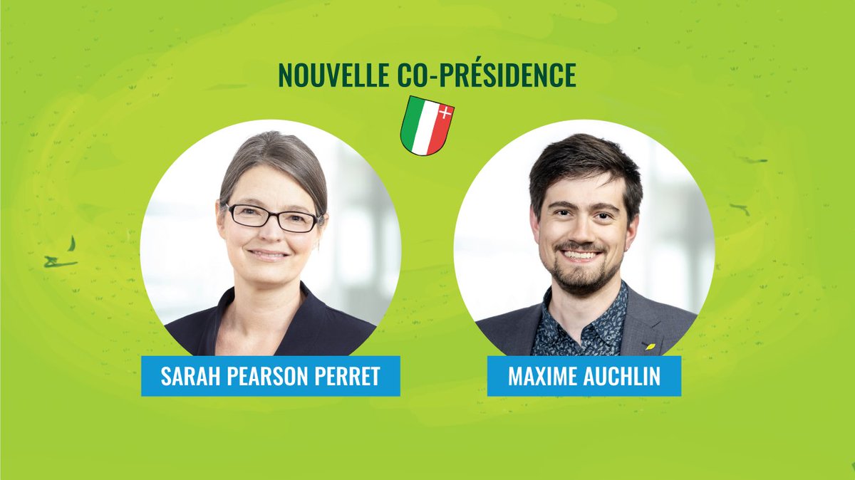 Fumée blanche !🙂 
Les Vert'libéraux neuchâtelois ont choisi leur nouvelle co-présidence. Bravo à <a href="/pearson_perret/">sarah pearson perret</a> et <a href="/maxauchlin/">Maxime Auchlin</a> pour leur engagement🍀

Le détail : ne.vertliberaux.ch/actualites/act…~