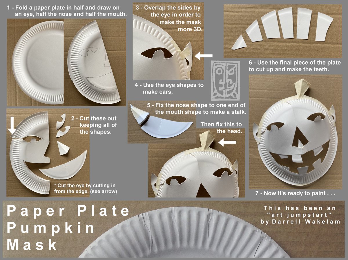 It's creeping closer to Halloween! I've got a few simple 3D making projects which might help out, here's the first 'Paper Plate Pumpkin', more to follow including a brand new one! 😮 darrellwakelam.com