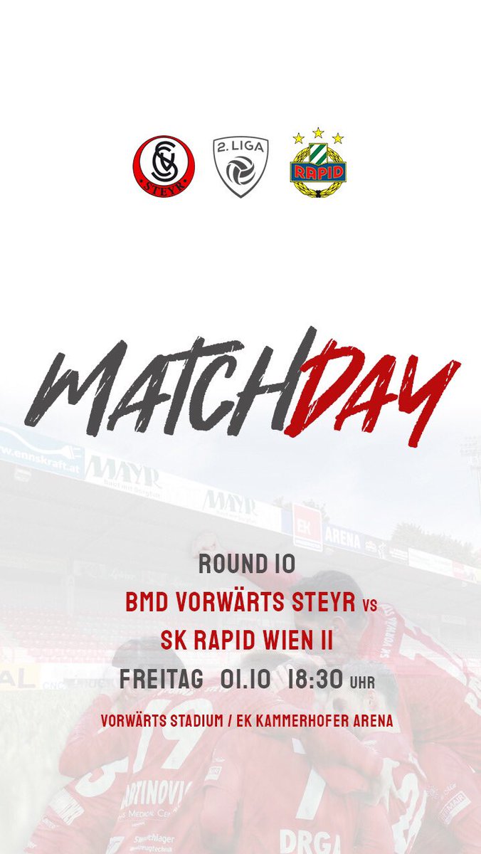 MATCHDAY 🔴⚪️⚔️⚽️💪

📺 Live/En directo:

laola1.at/de/ott/de-at/p…

#vamos #immervorwärts #steyr #ligazwa #immerweiter #letsgo 

🏗 by #patprada