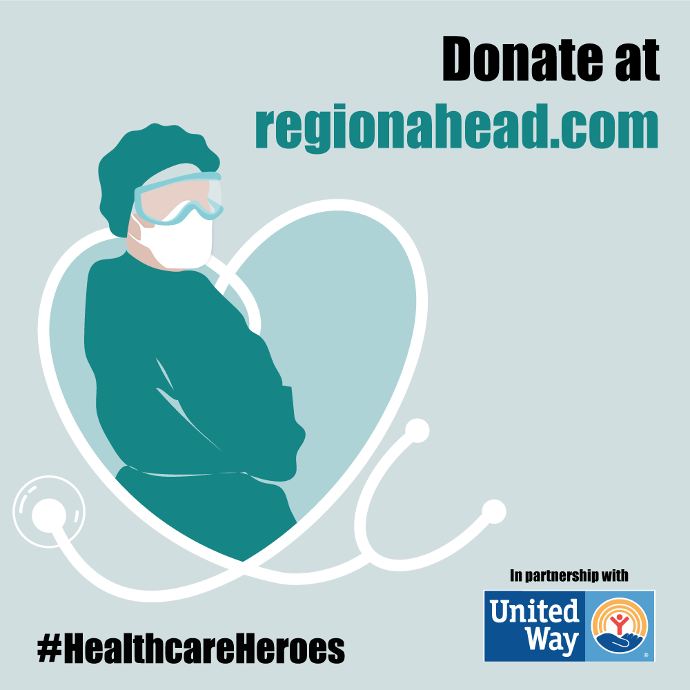 RegionAHEAD's tweet photo. Donations are rolling in and we are so grateful for this community of givers in such a difficult time for our #HealthcareHeroes. Don’t forget! You can donate meals, gift cards, or financial gifts to our frontline workers by visiting https://t.co/H2RVAIR4sh. https://t.co/PEEeSAcyy6
