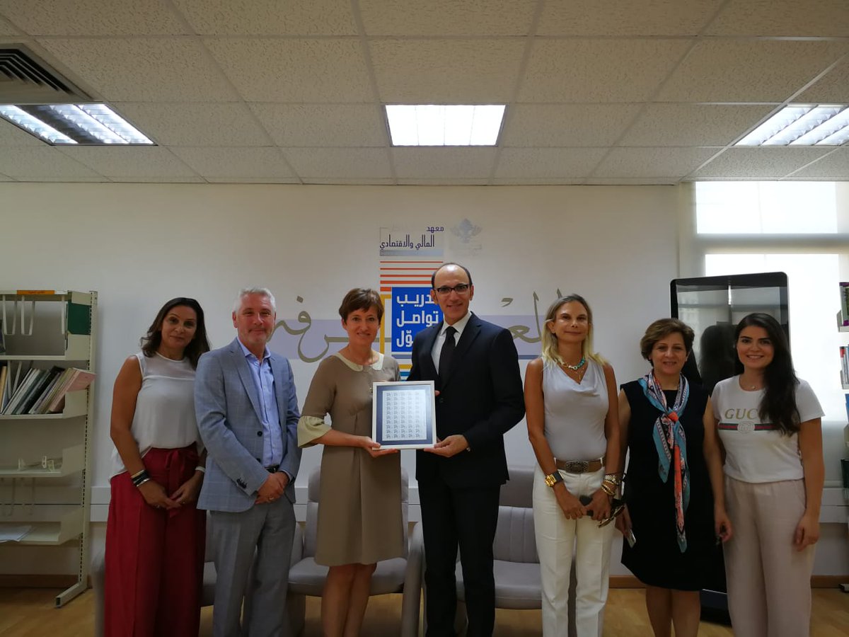 IOFLebanon's tweet photo. Discussions entre le @cnfpt et l'@IOFLebanon autour des projets de coopération bilatérale & la mise en oeuvre du projet #CEFOM.
Visite qui s'est clôturée par la remise d'un échantillon du timbre fiscal de l'Institut spécialement conçu pour ses #25ans.
#iof25y #constance https://t.co/XLHIHui6YJ